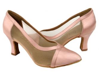 dansschoenen huidskleurig satijn mesh  
